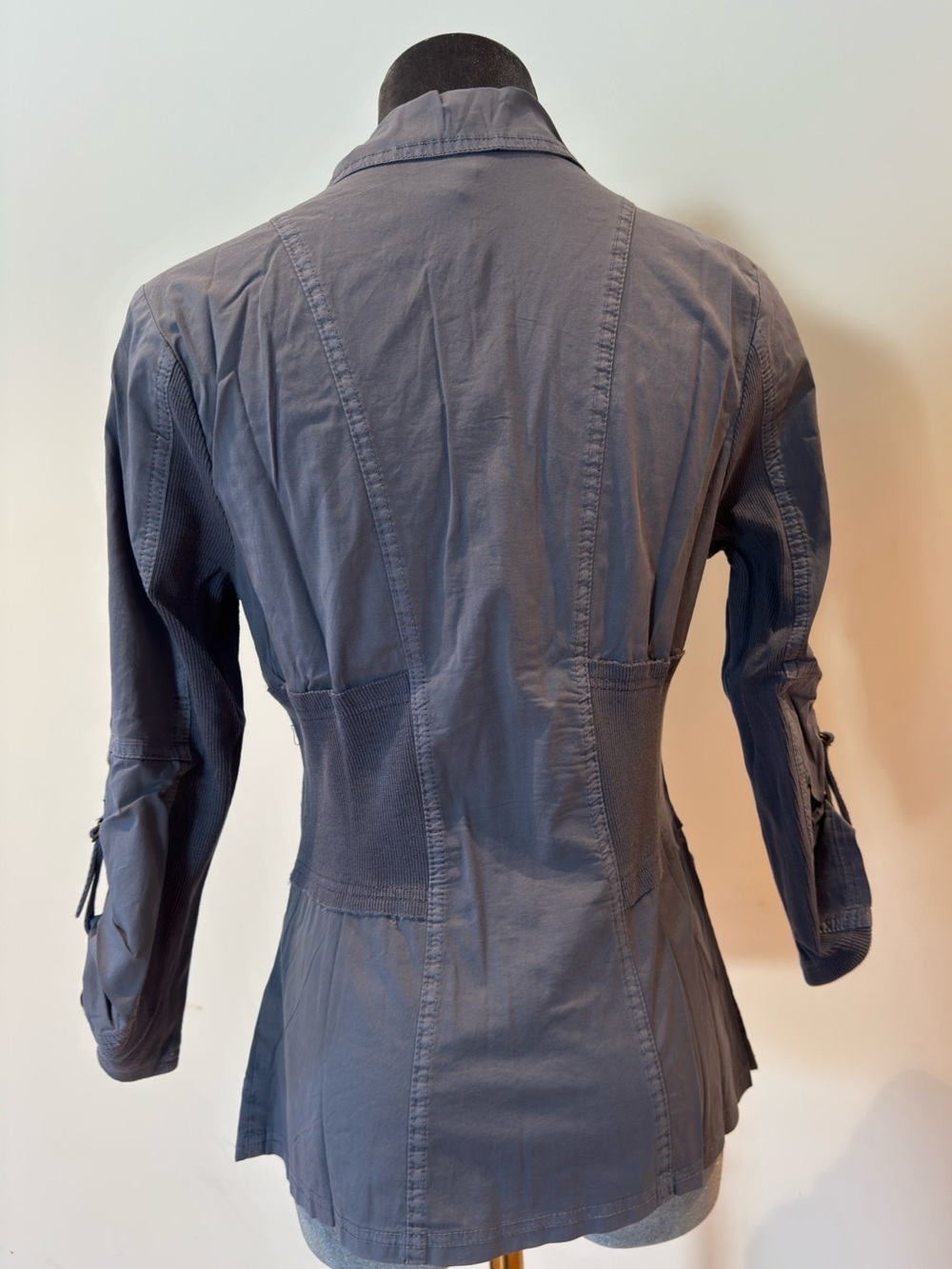 XCVI WEARABLES WEXEL STRETCH POPLIN FITTED CARGO JACKET - Picture 4 of 5